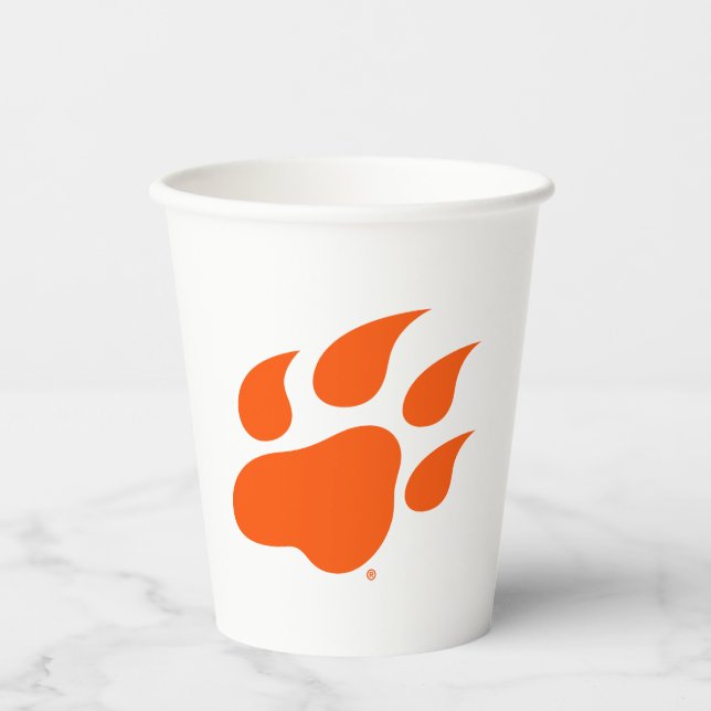 Sam Houston State University Bearkat Paw Print Paper Cups (Front)