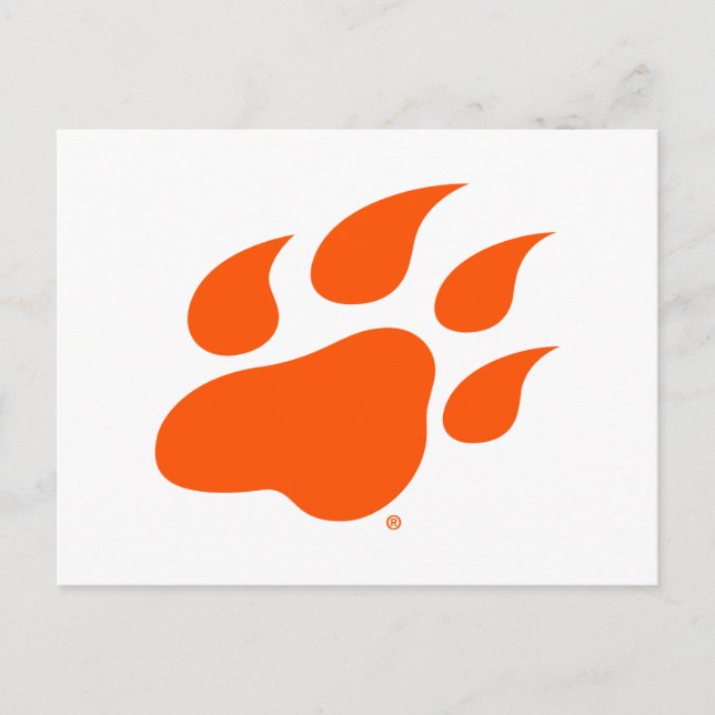 Sam Houston State University Bearkat Paw Print Postcard (Front)