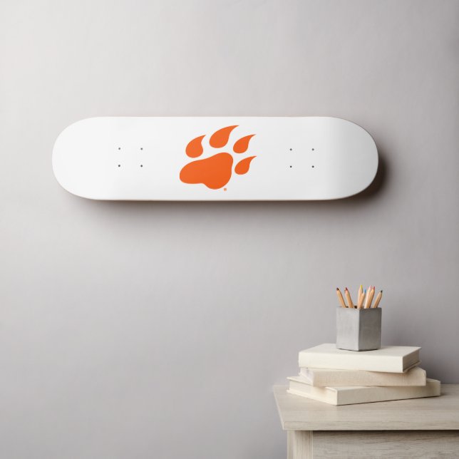 Sam Houston State University Bearkat Paw Print Skateboard (Wall Art (Horz))