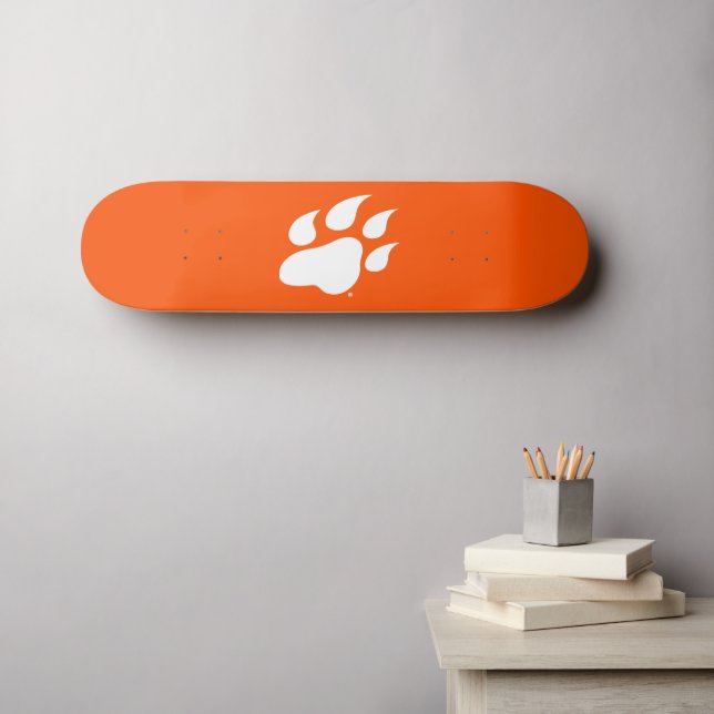 Sam Houston State University Bearkat Paw Print Skateboard (Wall Art (Horz))