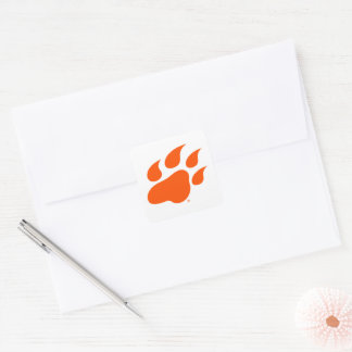 Sam Houston State University Bearkat Paw Print Square Sticker
