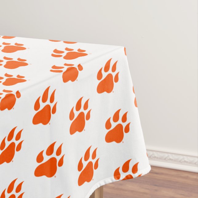 Sam Houston State University Bearkat Paw Print Tablecloth (In Situ)