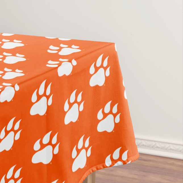 Sam Houston State University Bearkat Paw Print Tablecloth (In Situ)