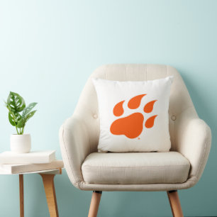 Sam Houston State University Bearkat Paw Print Throw Pillow