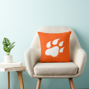 Sam Houston State University Bearkat Paw Print Throw Pillow