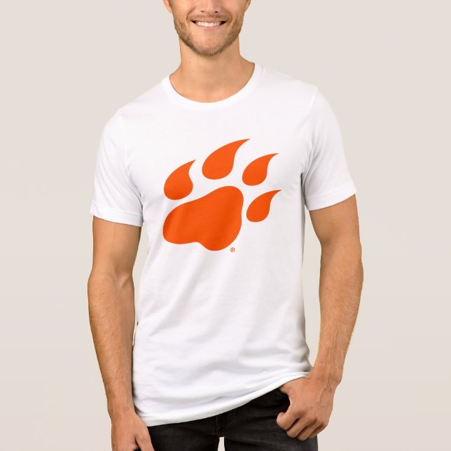 Sam Houston State University Bearkat Paw Print Tri-Blend Shirt (Front)
