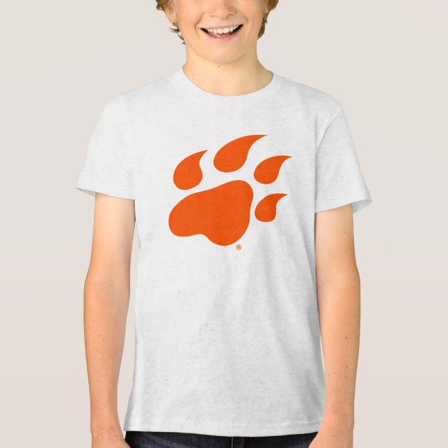 Sam Houston State University Bearkat Paw Print Tri-Blend Shirt (Front)