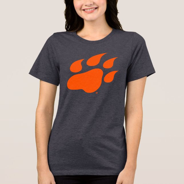 Sam Houston State University Bearkat Paw Print Tri-Blend Shirt (Front)