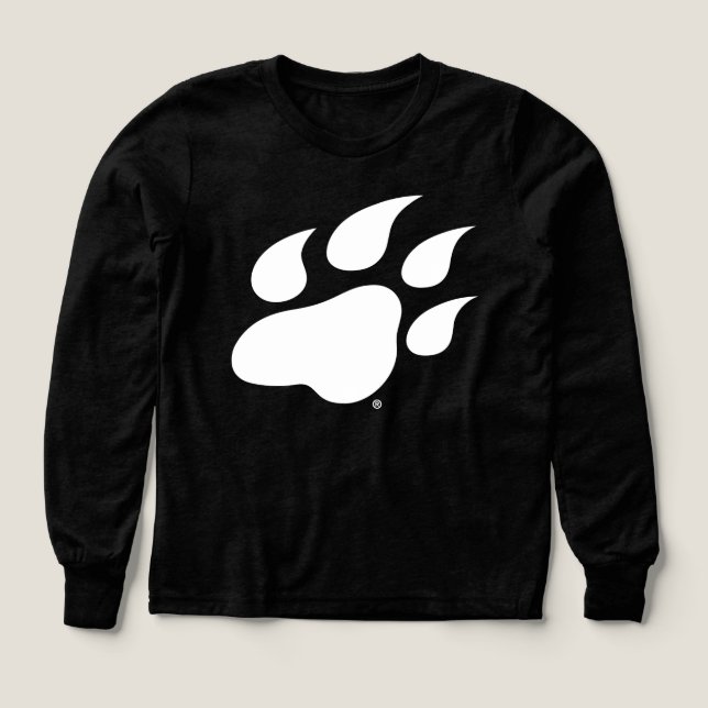 Sam Houston State University Bearkat Paw Print Tri-Blend Shirts (Design Front)