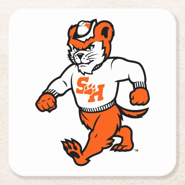 Sam Houston State University Bearkat Square Paper Coaster (Front)