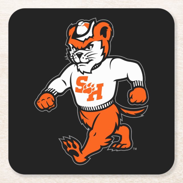 Sam Houston State University Bearkat Square Paper Coaster (Front)