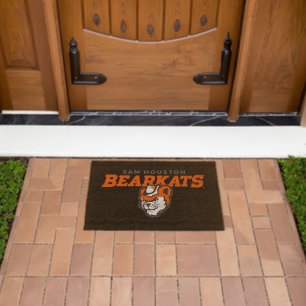 Sam Houston State University Bearkats Mascot Head Fiber Doormat
