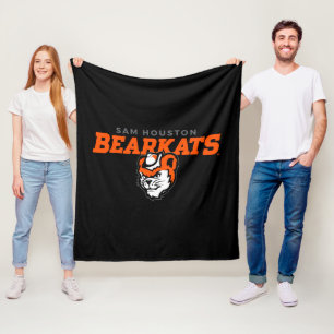Sam Houston State University Bearkats Mascot Head Fleece Blanket