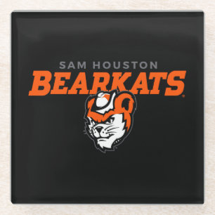Sam Houston State University Bearkats Mascot Head Glass Coaster