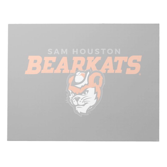 Sam Houston State University Bearkats Mascot Head Notepad (Front)
