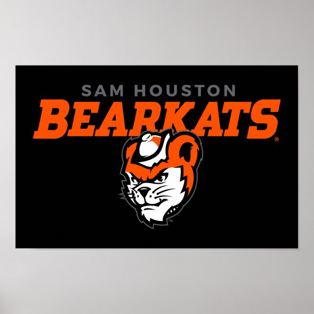 Sam Houston State University Bearkats Mascot Head Poster (Front)