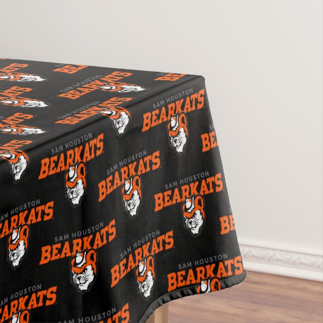 Sam Houston State University Bearkats Mascot Head Tablecloth (In Situ)