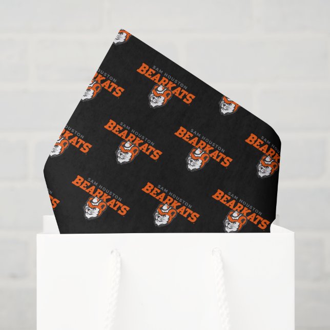 Sam Houston State University Bearkats Mascot Head Tissue Paper (Gift Bag)