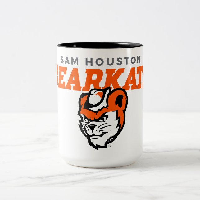 Sam Houston State University Bearkats Mascot Head Two-Tone Coffee Mug (Center)