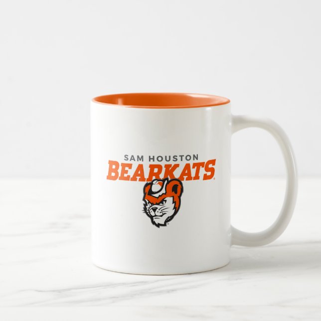 Sam Houston State University Bearkats Mascot Head Two-Tone Coffee Mug (Right)