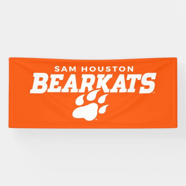 Sam Houston State University Bearkats Paw Print Banner (Horizontal)