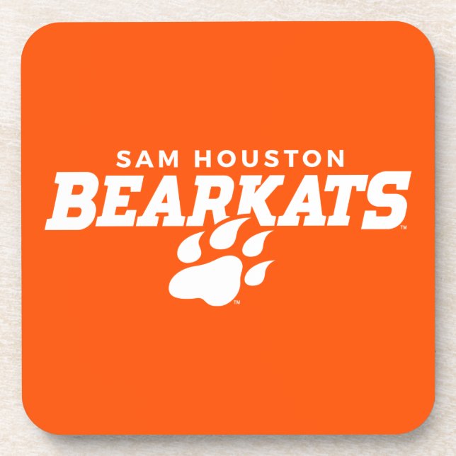 Sam Houston State University Bearkats Paw Print Beverage Coaster (Front)