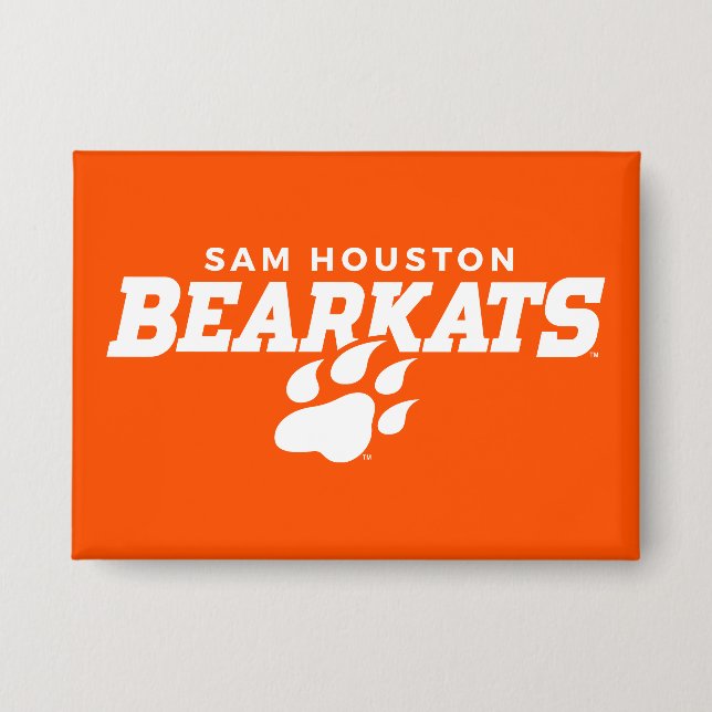Sam Houston State University Bearkats Paw Print Button (Front)