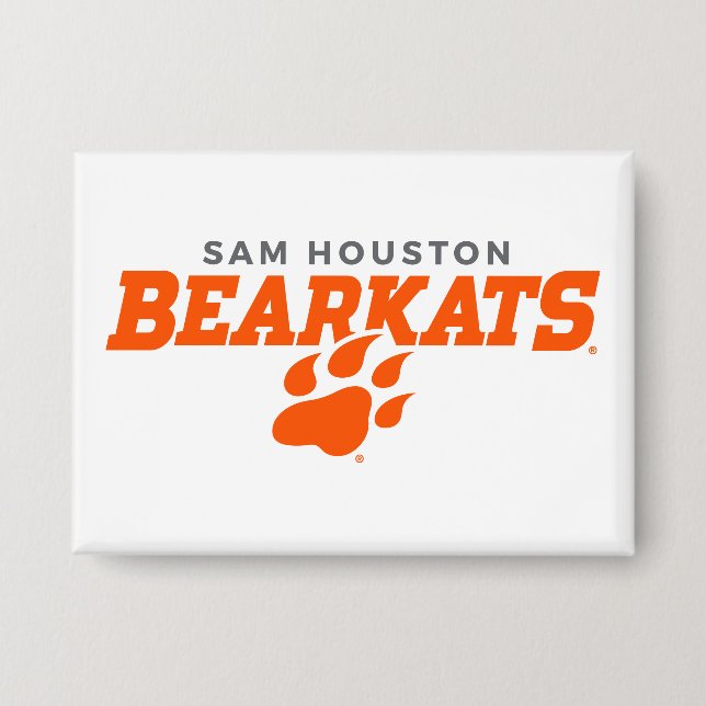 Sam Houston State University Bearkats Paw Print Button (Front)
