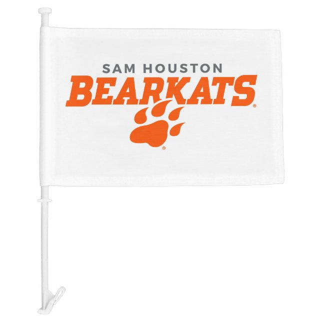 Sam Houston State University Bearkats Paw Print Car Flag (Front)