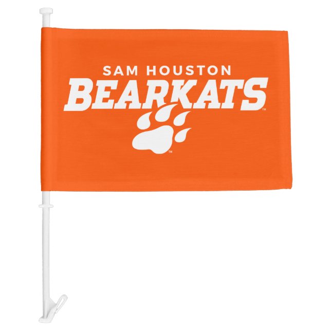 Sam Houston State University Bearkats Paw Print Car Flag (Front)