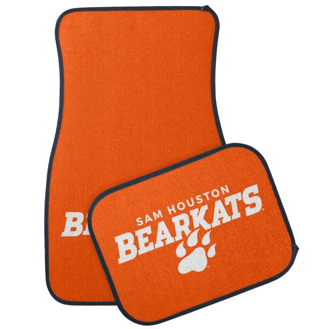 Sam Houston State University Bearkats Paw Print Car Floor Mat (Set)