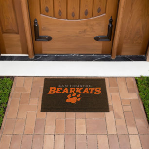 Sam Houston State University Bearkats Paw Print Fiber Doormat