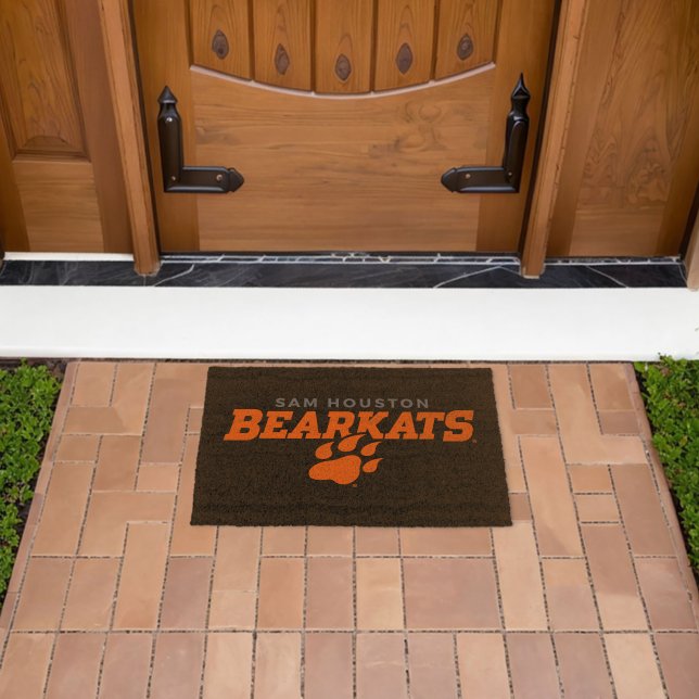 Sam Houston State University Bearkats Paw Print Fiber Doormat (Insitu (Outdoor))