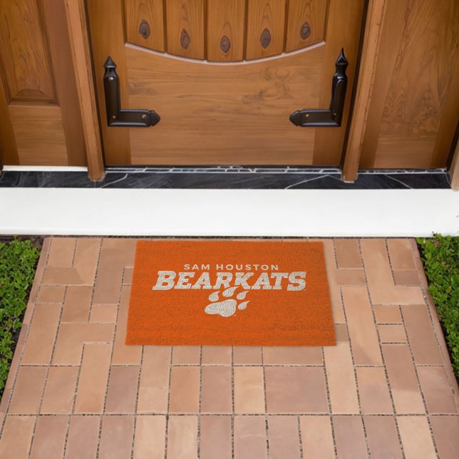 Sam Houston State University Bearkats Paw Print Fiber Doormat (Insitu (Outdoor))