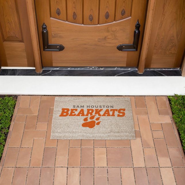 Sam Houston State University Bearkats Paw Print Fiber Doormat (Insitu (Outdoor))