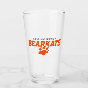 Sam Houston State University Bearkats Paw Print Glass