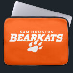 Sam Houston State University Bearkats Paw Print Laptop Sleeve<br><div class="desc">This dynamic design proudly showcases the official logo of the Sam Houston State University Bearkats. The words "SAM HOUSTON" are presented in a clean, bold typeface above the powerful word "BEARKATS, " which is rendered in a larger, slanted font. Below the wordmark, a bold, stylized paw print is prominently displayed,...</div>