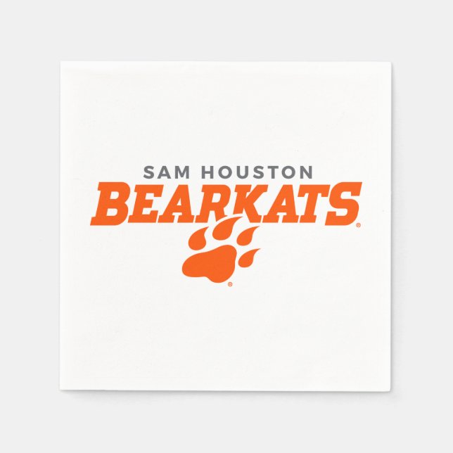 Sam Houston State University Bearkats Paw Print Napkins (Front)