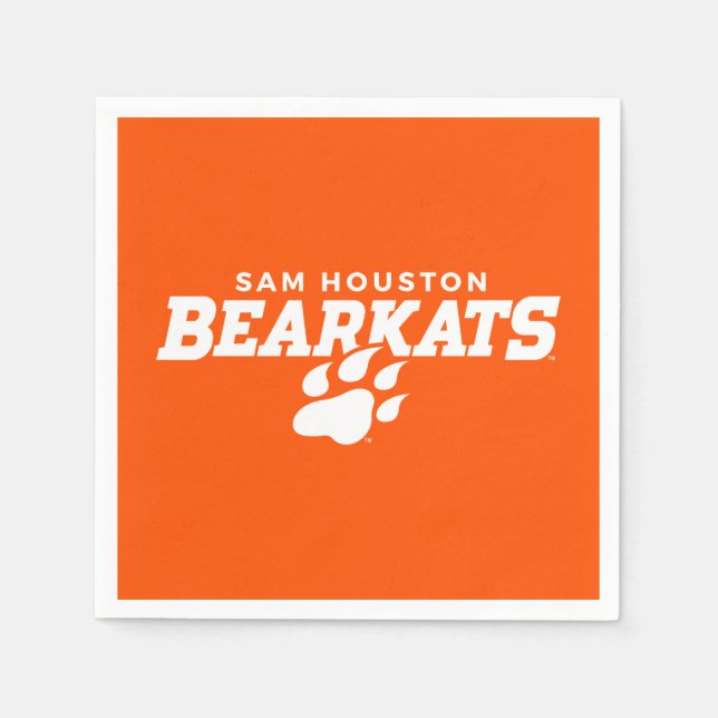 Sam Houston State University Bearkats Paw Print Napkins (Front)