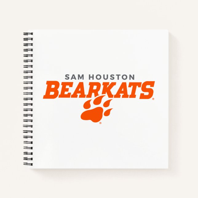 Sam Houston State University Bearkats Paw Print Notebook (Front)