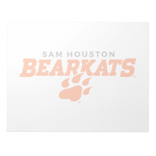 Sam Houston State University Bearkats Paw Print Notepad (Front)