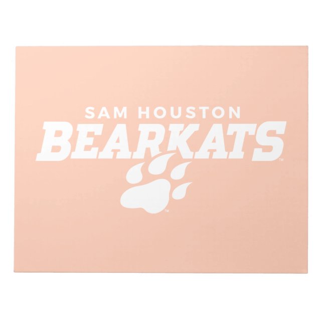 Sam Houston State University Bearkats Paw Print Notepad (Front)