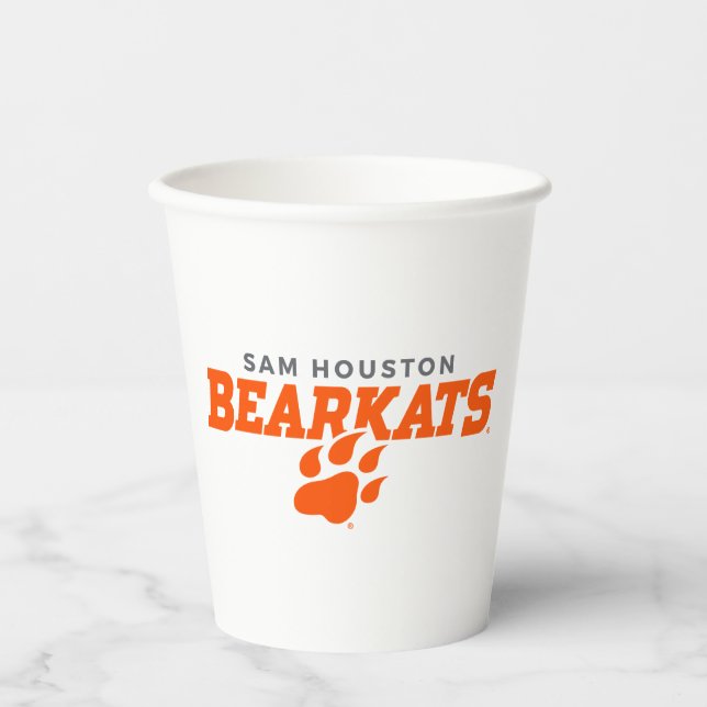 Sam Houston State University Bearkats Paw Print Paper Cups (Front)