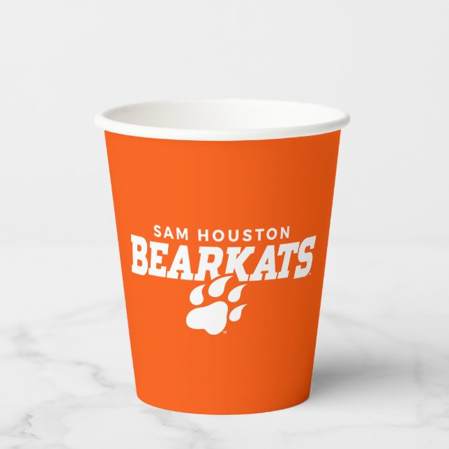 Sam Houston State University Bearkats Paw Print Paper Cups (Front)