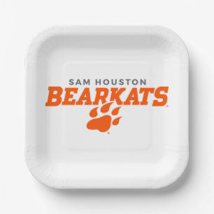 Sam Houston State University Bearkats Paw Print Paper Plates