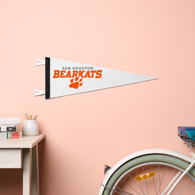 Sam Houston State University Bearkats Paw Print Pennant Flag (Front)