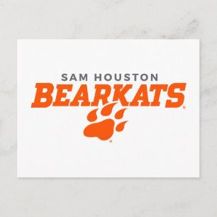 Sam Houston State University Bearkats Paw Print Postcard