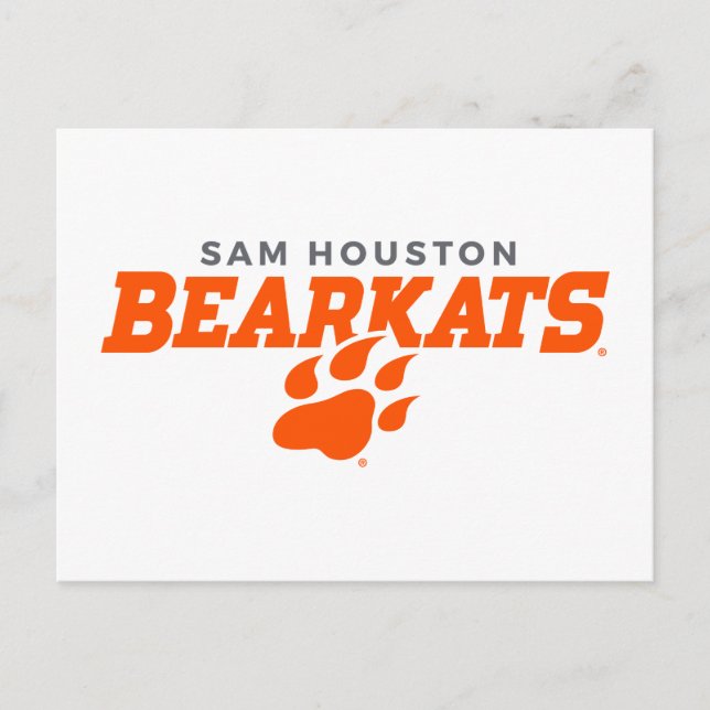 Sam Houston State University Bearkats Paw Print Postcard (Front)