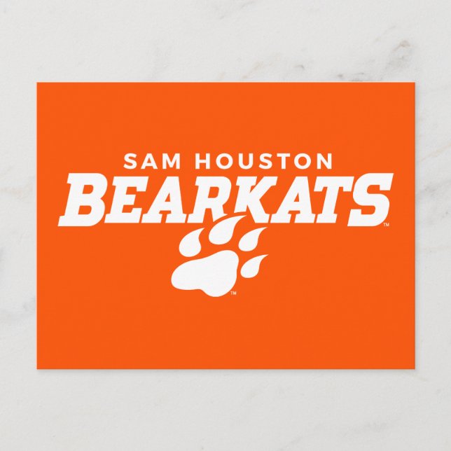 Sam Houston State University Bearkats Paw Print Postcard (Front)