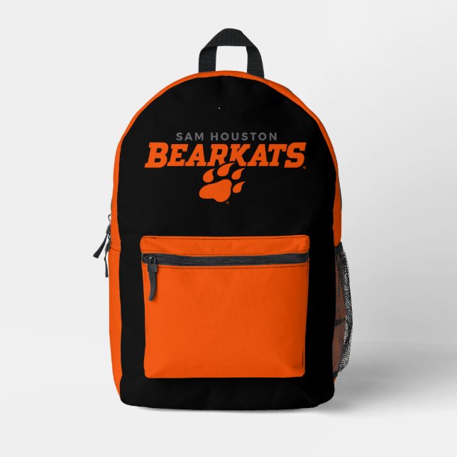 Sam Houston State University Bearkats Paw Print Printed Backpack (Front)